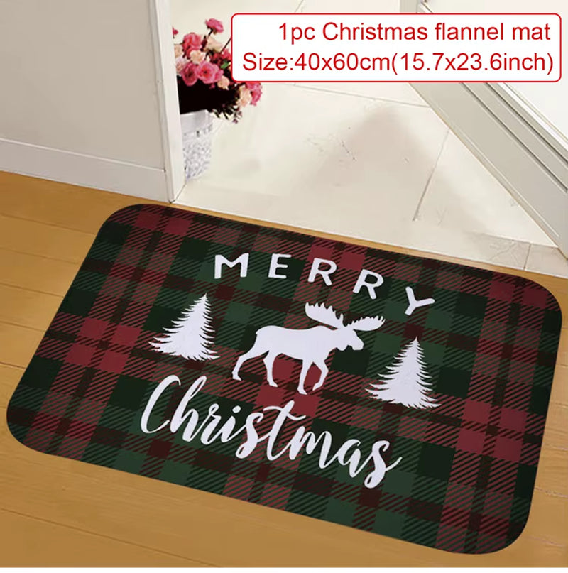 Christmas Door Mat Santa Claus Outdoor Carpet Merry Christmas Decorations for Home 2025 Navidad Xmas Ornament New Year 2026