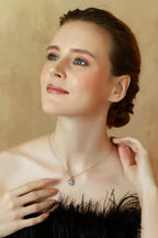 Sterling Silver Love Knot Necklace for Women, Necklace, Genuine or Synthetic Gemstone Birthstone Pendant