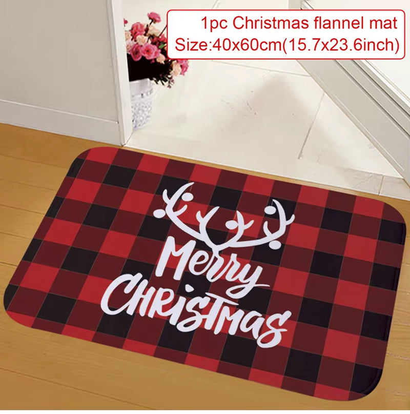 Christmas Door Mat Santa Claus Outdoor Carpet Merry Christmas Decorations for Home 2025 Navidad Xmas Ornament New Year 2026