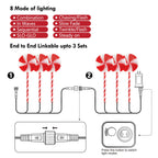 Set of 6 28Inch Christmas Pathway Light Lollipop Candy Marker Waterproof Outdoor Christmas Decor Light